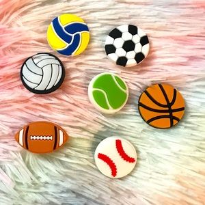 Shoe Charms Sports 7 pieces NWOT